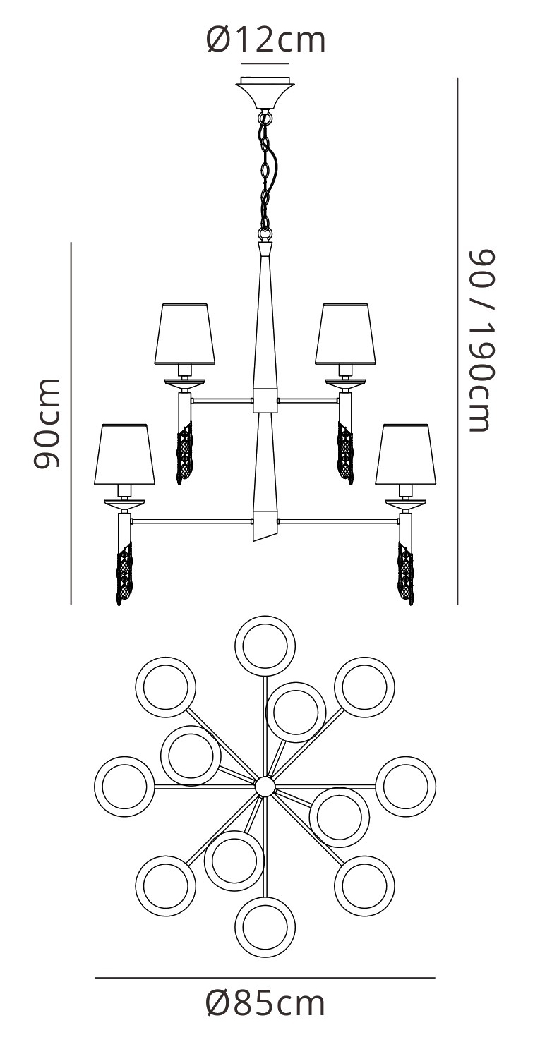 Tiffany French Gold-Soft Bronze Crystal Ceiling Lights Mantra Tiered Crystal Fittings
